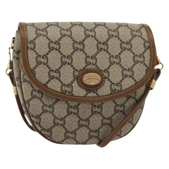 GUCCI GG Plus Supreme Shoulder Bag Pvc Beige Gold - Picture 1 of 16